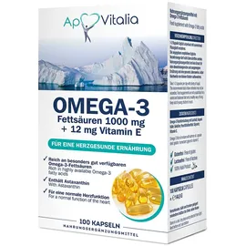 Pharmavital Gmbh ApoVitalia Omega-3 Fettsäuren 1000mg+12mg Vitamin E
