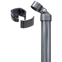 GAH Alberts Alberts Zauneck-Set für Schweißgitter Fix-Clip Pro® | anthrazit | zum Einbetonieren | Zaunhöhe 810 mm