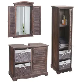 Mendler HWC-H20 5-tlg. Shabby Braun