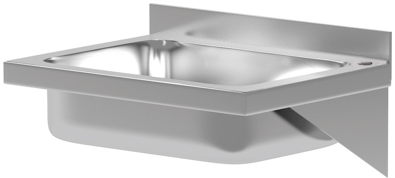 Edelstahl Gastro-Waschbecken rechteckig (nicht verbaut) | AISI 304 Qualität | BxT 40x29,5