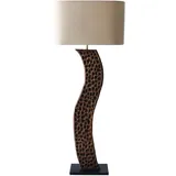 SalesFever Stehlampe "Akazie", beige (natur, weiß), 1, H: 171cm, 1 Stk., Leuchten, handgefertigt, Stehlampe