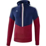 Erima Squad Hoodie New Navy/Bordeaux/Silver Grey 164