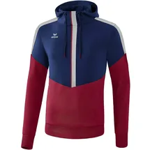 Erima Squad Hoodie New Navy/Bordeaux/Silver Grey 164