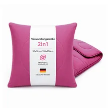 BestLivings 2 in 1 Kuscheldecke 135 x 200 cm Fuchsia