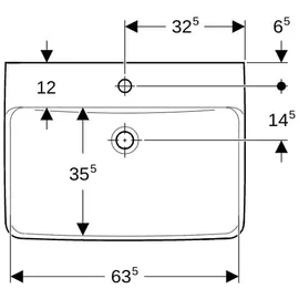 Geberit Renova Plan Waschtisch 65 x 48 cm (501641008)