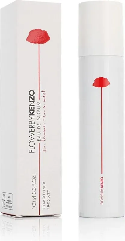 Kenzo Flower by Kenzo Hair & Body Mist 100ml | Pudrig-Blumiges Körperspray & Erfrischendes Haarparfum für Damen