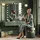 livinity Schminktisch Imola, Anthrazit, 90 cm mit LED- Spiegel