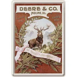 Blechpostkarte John Deere „DEERE & CO.“