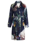 Essenza Bademantel Fleur Nightblue, XS - 100% Polyester - Blumen Pfingstrosen Tulpen - XS