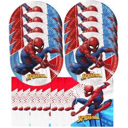 Spiderman - nachhaltiges Kindergeburtstags-Set (28-teilig, Pappteller + Servietten)