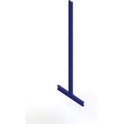 Meta Kragarmregal Ständer IPE140 doppelseitig 3500x600 mm Enzianblau Multistrong M