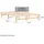 Homestyle4u Holzbett 140 x 200 cm Braun