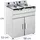 Royal Catering Elektro-Fritteuse - 2 x 16 l - 400 V - Unterschrank - Ablasshahn -