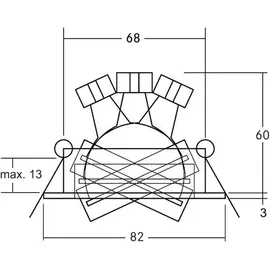 Brumberg Einbaustrahler 1 rund Messing