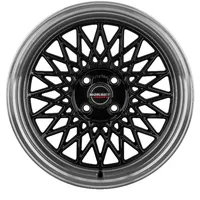Borbet B black rim polished 7x17 ET38 4x108 63,4,