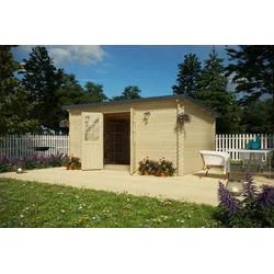 Gartenhaus Evolution 34D, + Kostenloses Trapezblech Dach