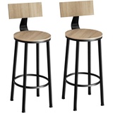 Tectake tectake® 2er Set Barhocker Poole 2