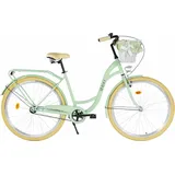 Damenfahrrad Davi Lila 28", 1 Gang, 155-180 cm, Grün/Creme weiß|grün 18"