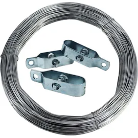 Aquagart Wildzaun 50 m x 80 cm Grau/Stahl