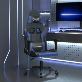 vidaXL Gaming-Stuhl Kunstleder Blau