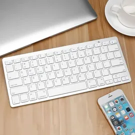 Retoo Tastatur Kabellose Wireless Keyboard mit Tasten, QWERTY Natürliches Tippen, 2,4 GHz, Funkverbindung, Kompatibel mit PC Notebook, Laptop Retoo