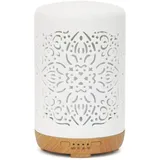 Earnest Living Diffusor für ätherische Öle, weißer Keramik-Diffusor, 250 ml, Timer, Nachtlichter und Auto-Off-Funktion, Heimbüro, Luftbefeuchter, Aromatherapie-Diffusoren, Geschenk