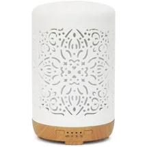 Earnest Living Diffusor für ätherische Öle, weißer Keramik-Diffusor, 250 ml, Timer, Nachtlichter und Auto-Off-Funktion, Heimbüro, Luftbefeuchter, Aromatherapie-Diffusoren, Geschenk