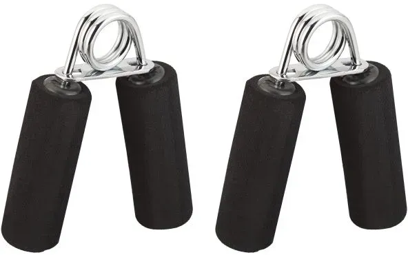 Relaxdays 8x Fingertrainer schwarz Schwarz,Silber
