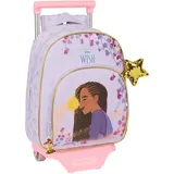 Safta Wish Kinderrucksack mit Trolley 705, ideal für Kinder verschiedener Altersgruppen, bequem und vielseitig, Qualität und Widerstandsfähigkeit, 28 x 10 x 34 cm, Lila, Lila, Estándar, Lässig