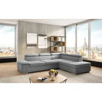 sit&more Ecksofa »Valentine L-Form, B: 272 cm« mit Arm- & Kopfteilverstellung, optional mit Bettfunktion, grau