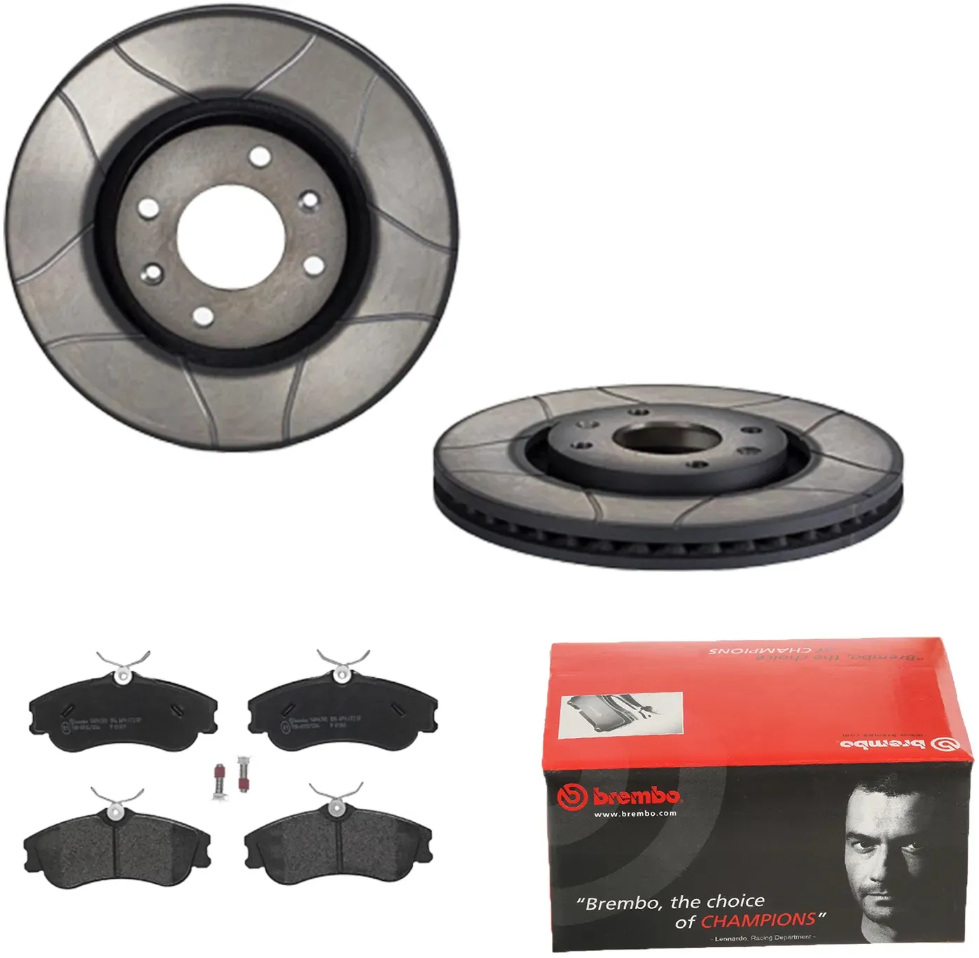 BREMBO Bremsensatz, Scheibenbremse 142056807 Vorderachse Geschlitzt 283mm 26mm für Citroën DS Peugeot Opel (DF-PSA) TOYOTA
