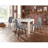 OTTO home INOSIGN Essgruppe, (Set, 5-tlg), mit Esstisch 120 cm breit( Weiß/Grau)
