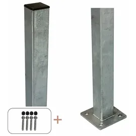 Plus Zaunpfosten 4,5 x 132 cm Silber/Metall