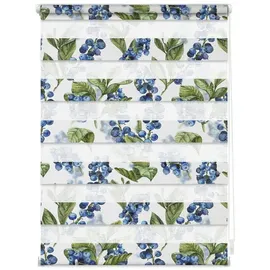 Lichtblick Duo Rollo / Doppelrollo Klemmfix 45 x 150 cm heidelbeere/blau grün