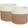 Beliani Aufbewahrungskorb 2er Set Ardesen 34 x 34 x 34 cm beige