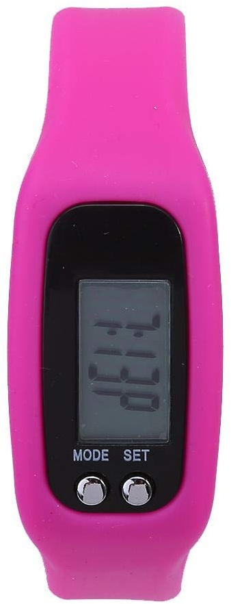 Alomejor Step Counter Smart Armband Uhr Armband Kalorienzähler Schrittzähler Sport Fitness Tracker(Rosenrot)