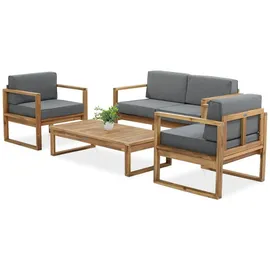 beautysofa Danilo Set 4-tlg. Braun/Grau