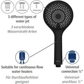 Wenko Brauseset Watersaving Schwarz 25453100