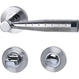 Alpertec WC-Rosettengarnitur Solid 5 Edelstahl Silber