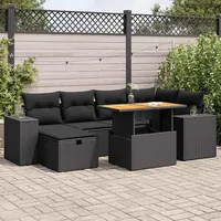 vidaXL Garten-Lounge-Set 8-tlg. schwarz