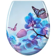 Woltu WC Sitz mit Absenkautomatik Butterfly Blau
