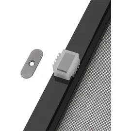 hecht International Fliegengitter Türbausatz Basic 100 x 210 cm Dunkelgrau