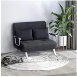 Homcom Schlafsofa mit Armlehne Schlafsessel Gästebett, Klappmatratze, Klappbett
