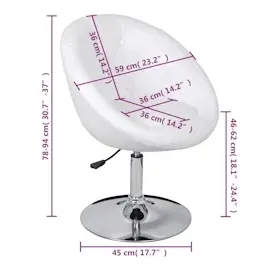 vidaXL Cocktailsessel 2 Stk. Weiß Kunstleder