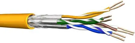 Draka UC1500 HS22, Datenkabel Cat.7A, S/FTP, 1500 MHz, 4x2xAWG22, melonengelb, Meterware