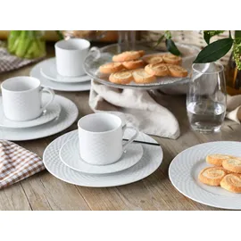 CreaTable Polo Kaffeeservice 18-tlg. weiß