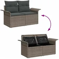 vidaXL Gartensofa Loungesofa grau