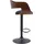 deluke Barhocker NADAN 48 x 50 x 87 cm Walnuss/Schwarz
