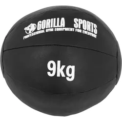 Medizinball aus Leder in Schwarz 1 - 10 kg 9 KG