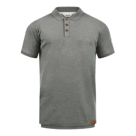 !Solid Poloshirt SOLID "Poloshirt SDTripPolo", Herren, Gr. M, grau (grau mel), Obermaterial: 60% Baumwolle CO. 40% Polyester PES., Shirts